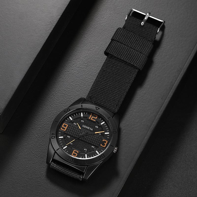 Модные цифровые черные мужские часы мужские часы с холщовым ремешком мужские часы