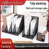 Office Desktop Metal File Storage: Vertical Book and Newspaper Rack