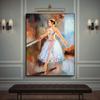 Абстрактная современная и красивая балетная девушка, картина маслом, украшение для танцевальной комнаты, плакат Куадрос