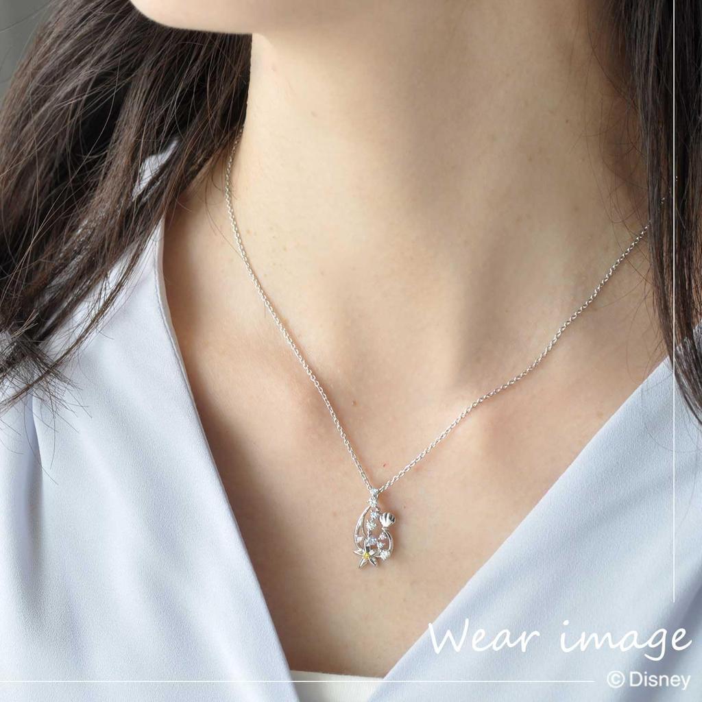 Серебряное ожерелье с подвеской «Русалочка» Disney с кубическим цирконием [Disney] (VPCDS20133)
