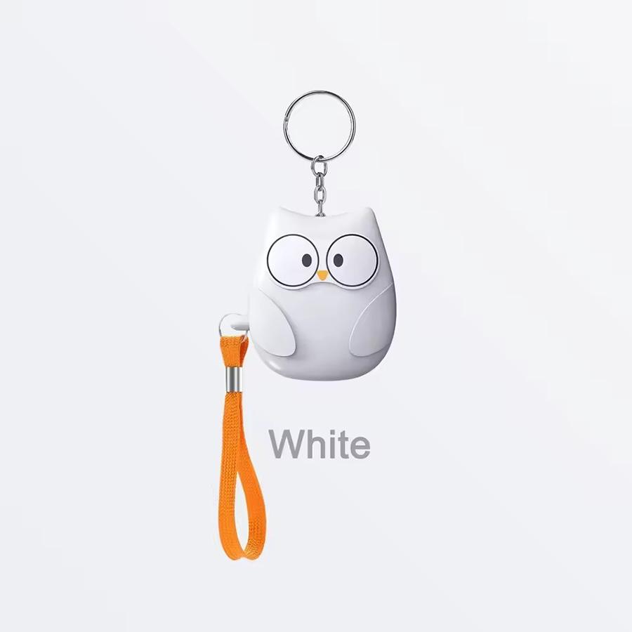 Owl Self Defense Alarm Flashlight Outdoor 130 Db Personal Anti Wolf Alarm with LED Light for Women Security Protect Keychains