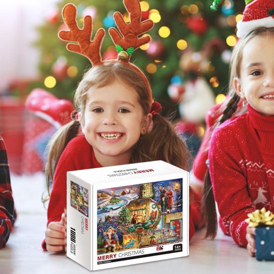 1000 шт./набор рождественских пазлов рождественская елка Санта-Клаус головоломка украшение для детей взрослых образовательные
