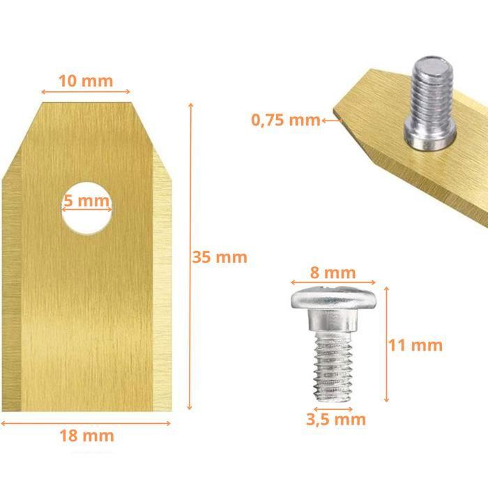 Lame de rechange - PHONILLICO - Lot de 45 - Compatible YardForce SA500/SA600/SA800 - Robot tondeuse