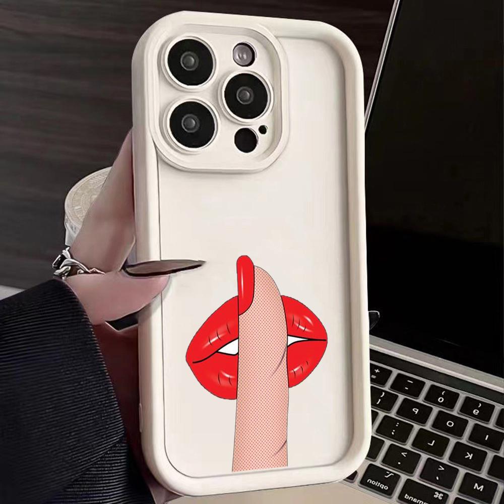 Ae87 Lips Kiss Digital Art Защитные чехлы для телефонов для iPhone 13 14 15 Pro Max XR infinix Hot 40i 30i Tecno Camon 30 20 Pro Angel Eyes Задняя крышка из ТПУ