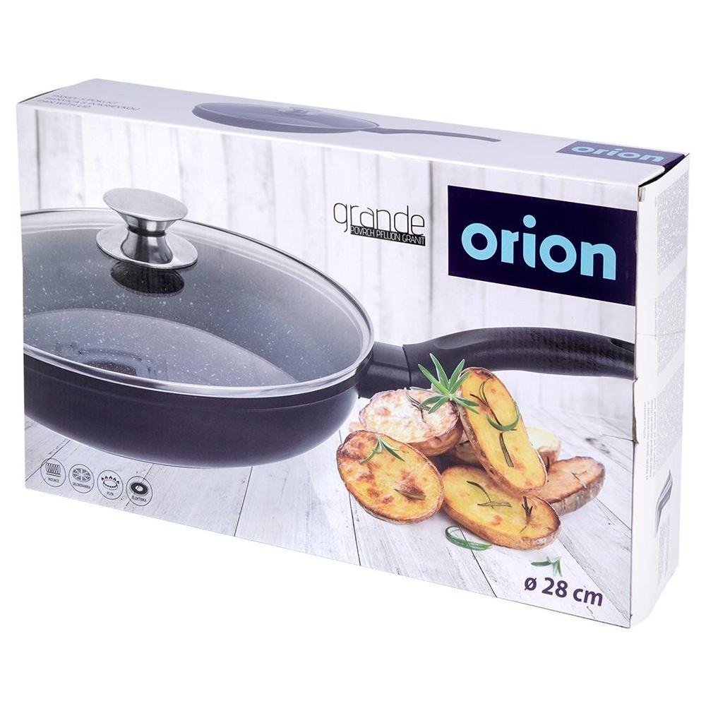 Orion Grande Cast Aluminum Non-Stick Granite Frying Pan with Lid 28 cm