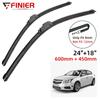 2PCS Wiper Blades For Chevrolet Cruze J300 2009-2015 24" 18" Fit Front Windshield Windscreen Window Brushes Cutter Accessories 2012 2013 2014 2015