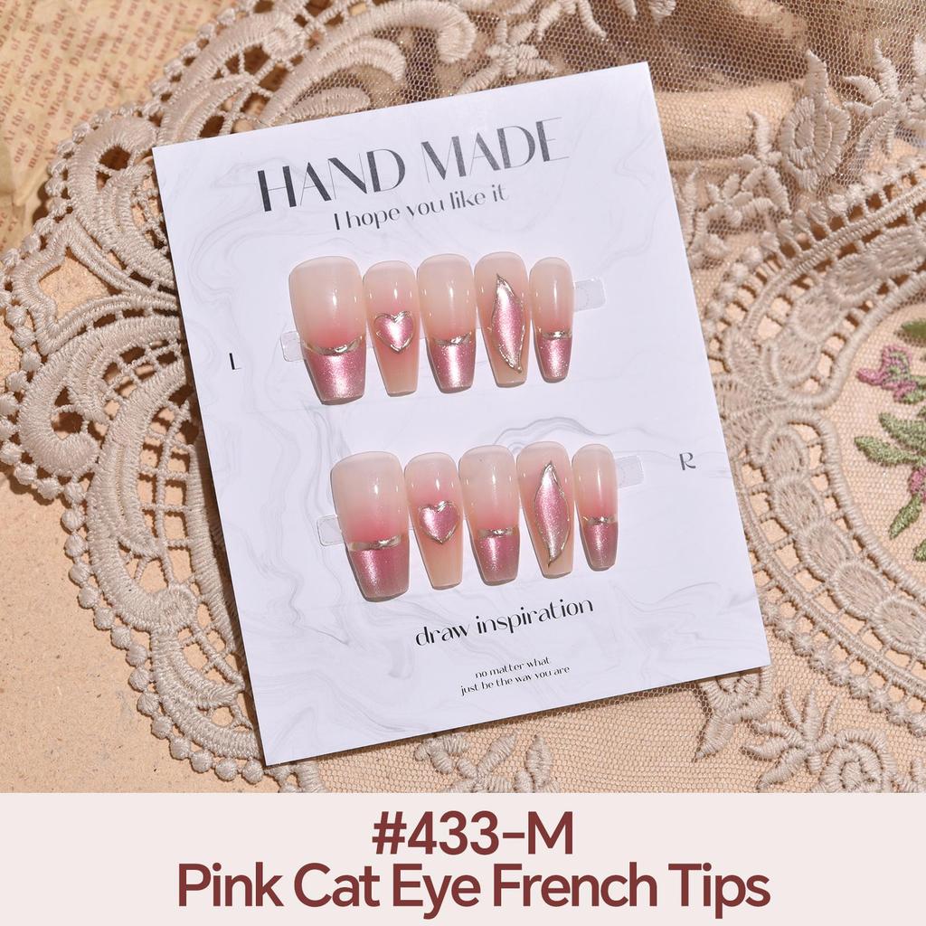 27Style Choice кошачий глаз накладные ногти короткие ручной работы накладные ногти с наклейками инструменты полное покрытие типсы с желеобразным клеем