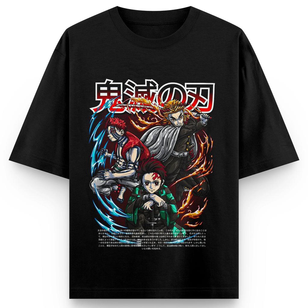 Demon Slayer Animation Short Sleeve TShirt Tanjiro Kamado Character Print Classic Tshirt Unisexs Breathable Cotton Top Clothing