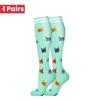 1 Pair Cute Cat Compression Socks Knee High 20-30 Mmhg Fit Medical Edema Diabetes Varicose Veins Running Sports Socks