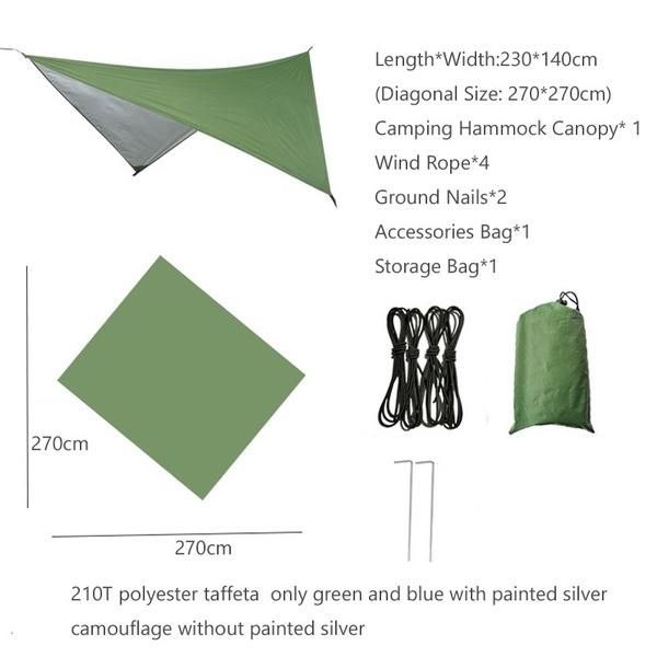 Awning Waterproof Tarp Tent Shade Ultralight Garden Canopy Sunshade Outdoor Camping Hammock Rain Fly Beach Sun Shelter