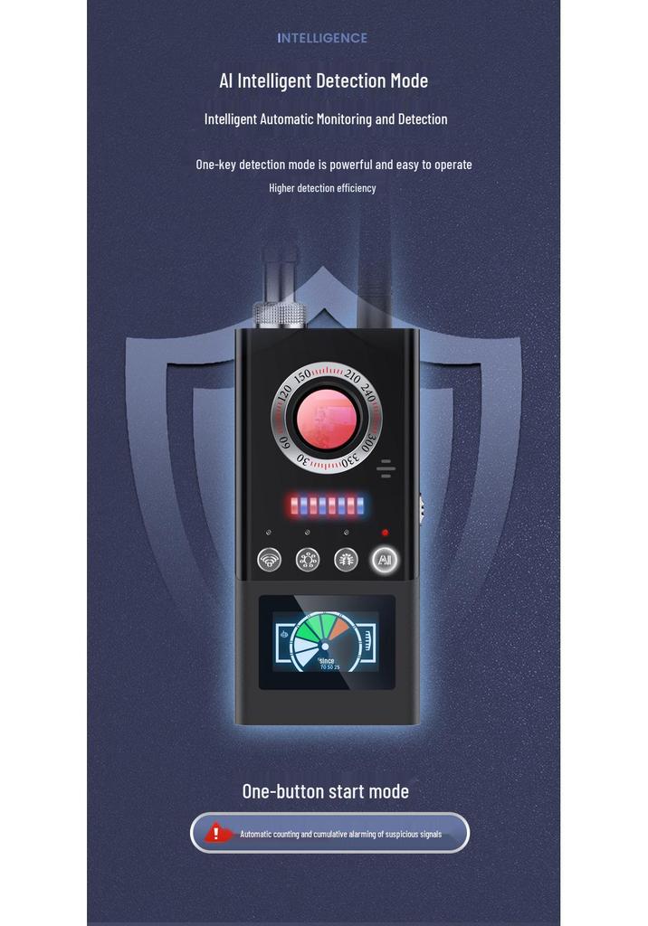 Детектор сигнала K66: Анти-подглядывание, Анти-позиционирование, Сканер камер и GPS для мониторинга отелей и автомобилей