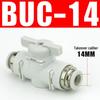 Pneumatic BUC-6-10 Hand Valve: 8mm Air Hose, 12mm Manual Straight Valve with Quick Connect Fitting