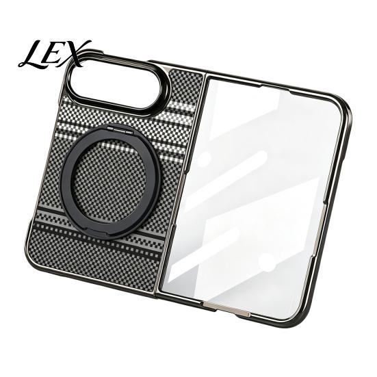 Slim Durable PC Case Magnetic Folding Phone for iPhone18 Fold with 360 Degree Rotating Stand Luxury Ethnic Pattern And Screen Protector, Retro