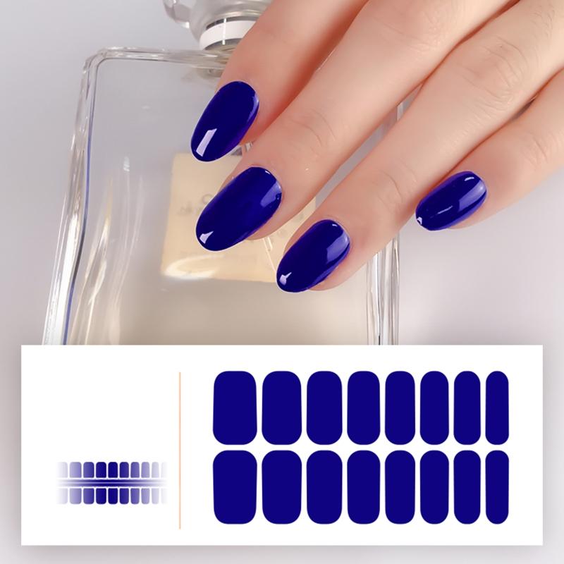 Nail Strips Solid Color Nail Strips Full Nail Wraps Nail Stickers Self Adhesive Nail Art Decal French Nail Sticker