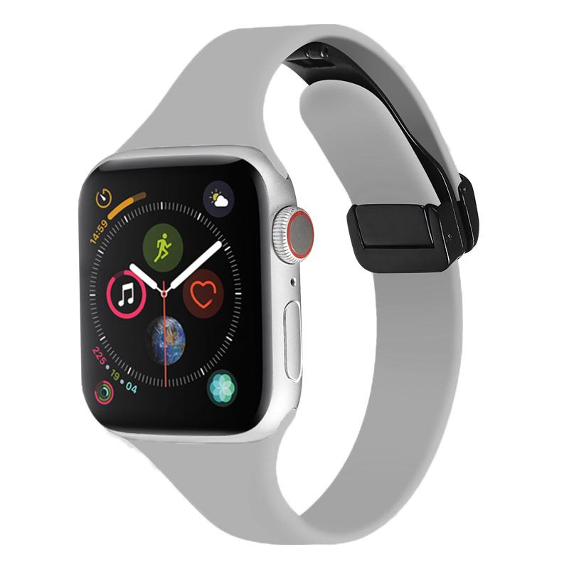 Силиконовый ремешок для Apple Watch Band 44 мм, 45 мм, 49 мм, 40 мм, 41 мм, 42 мм, 38 мм, спортивный браслет с магнитной пряжкой Iwatch 7 8 5 4 SE Ultra