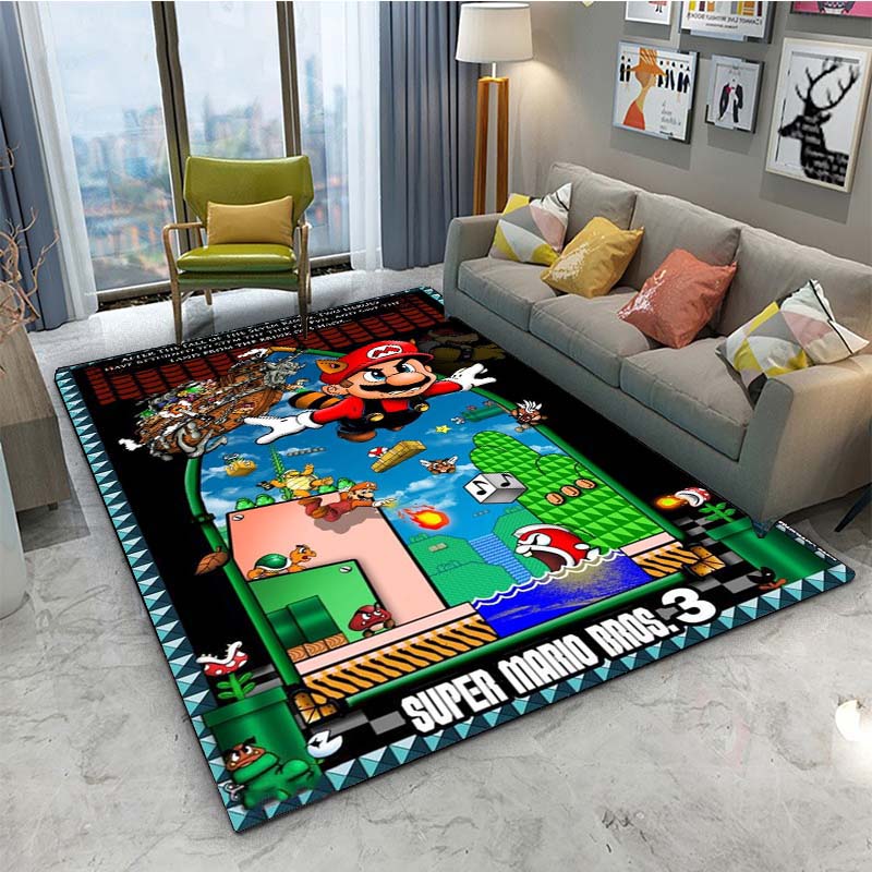 Anime CARTOON-M-MA-RIO-GAME UnSlip Rug for Living Room,Bedroom,Playroom,Kitchen,Door,Prayer Floor Mat Decor Carpet Gift Alfombra
