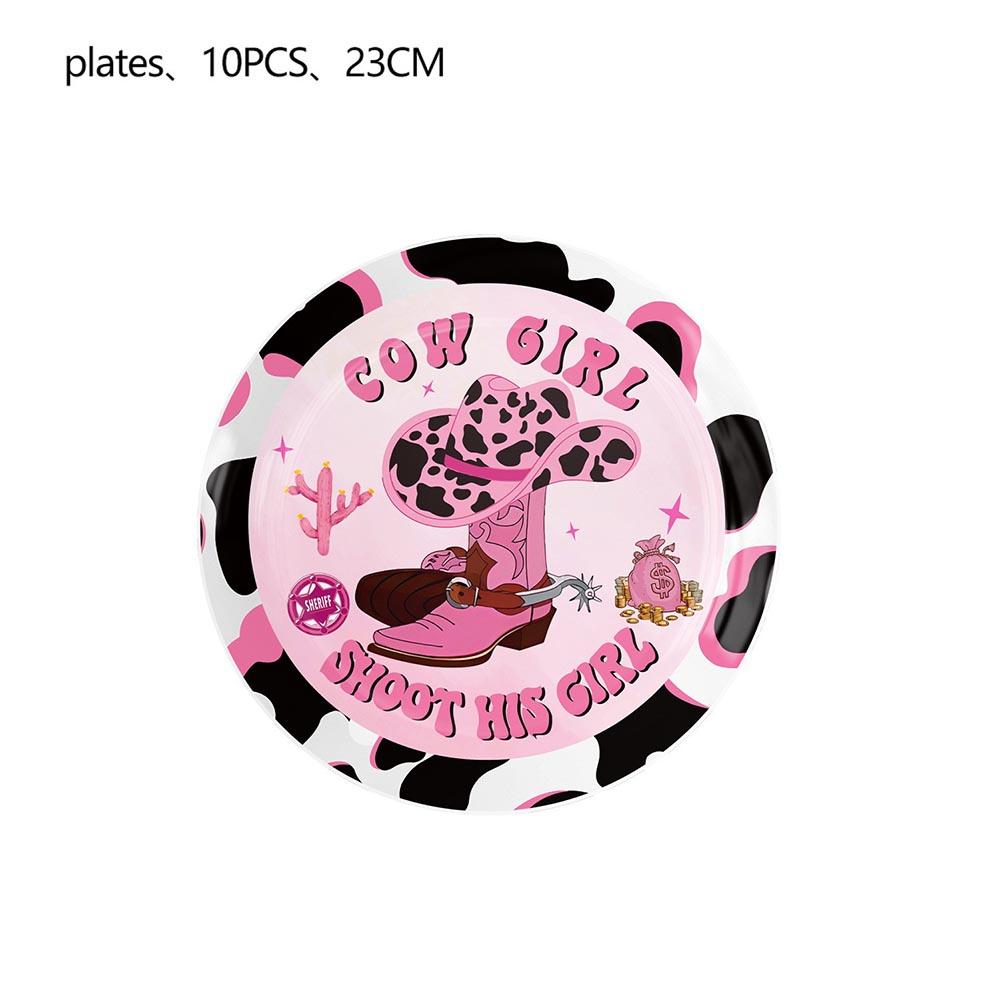 Набор посуды для ковбойской вечеринки из 51 предмета включает тарелки, салфетки, стаканы, скатерть