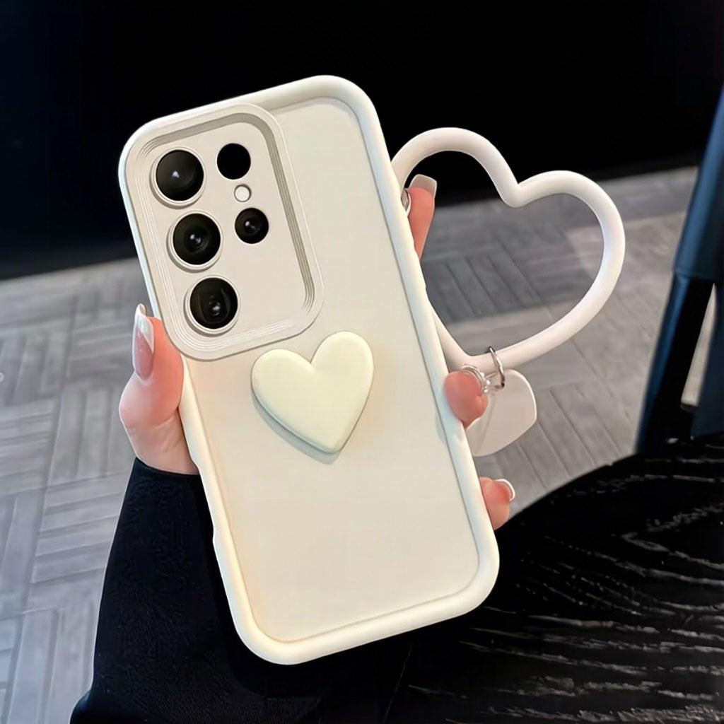 Cute 3D Love Heart+Bracelet Silicone Phone Case For Realme Note 80 70 70t 60 50 C85 C83 C75 C71 C67 C65 C63 C61 C55 C53 C51 C35
