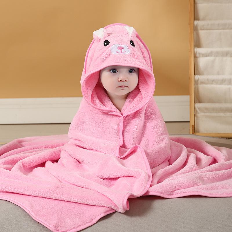 Cartoon Animal Baby Bath Towels Soft Newborn Hooded Towel Blanket Toddler Bathrobe Warm Sleeping Swaddle Wrap for Boys Girls