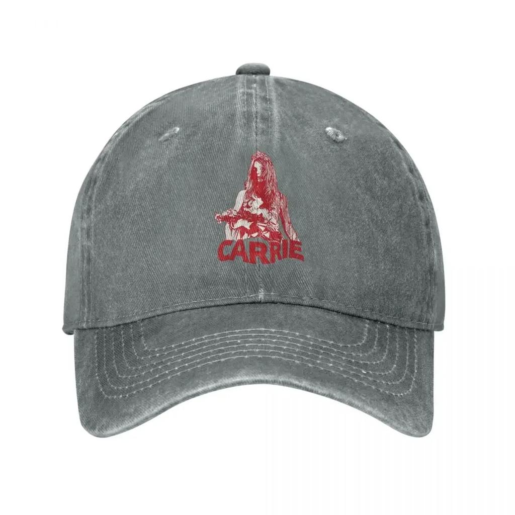 Carrie Horror Movie Red Unisex Style Baseball Caps Distressed Denim Caps Hat Casual Outdoor Running Golf Adjustable Snapback Hat