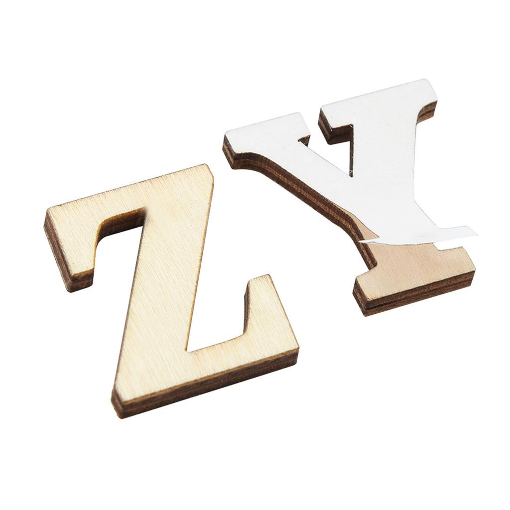 Деревянные самоклеящиеся цифры буквы для DIY художественные поделки декор детский подарок (Буквы AZ)