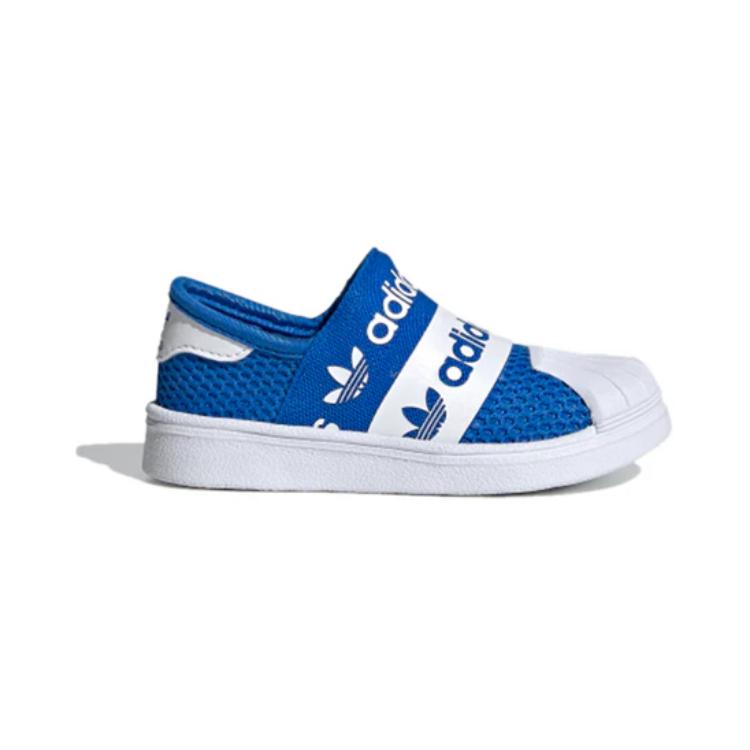adidas Оригинальные Superstar Smr 360 C Нескользящие Низкие Детские Кроссовки для Скейтбординга Детские Кроссовки Синие Белые FV7609