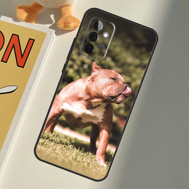 Чехол для Samsung Galaxy A33 A36 A56 A26 A16 A15 A55 A53 A35 A22 A32 A52 A54 A34 A14 A05 A06 с изображением собаки Питбуль
