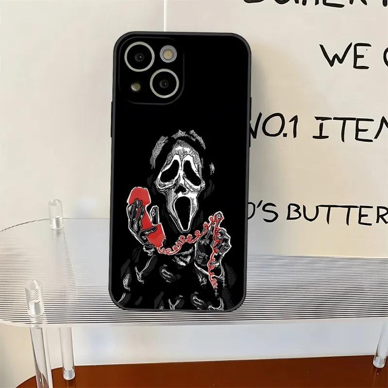 Чехол для телефона с рисунком Ghostface Horror Scream для iPhone 16 15 14 13 12 11 Pro Max XS X XR 7 8 SE Задняя крышка