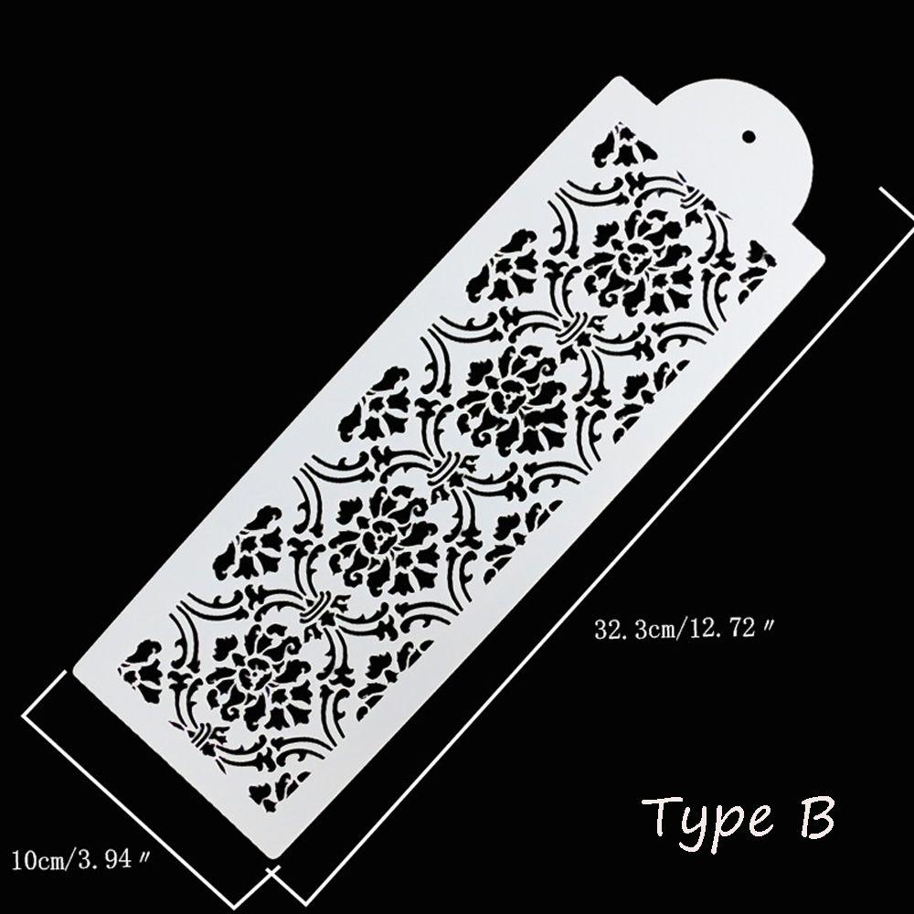 Sugarcraft DIY Template Cake Damask Lace Border Cake Decorating Tool Cupcake Stencil Fondant Mold