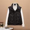Autumn and Winter New Down Cotton-padded Jacket Vest Short Stand Collar Joker Vest Coat.