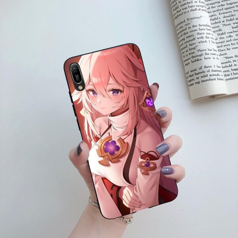 Чехол для телефона Genshin Impact Yae Miko для Huawei Mate 40 30 20 10 Pro Lite Nova 9 8 5T Y7p Y7, мягкий черный чехол для телефона