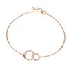 K18 Pink Gold Bracelet Double Loop Circle Infinity Bangle Swinging Accessory Day Christmas Birthday Anniversary Present Gift Wrapping Included