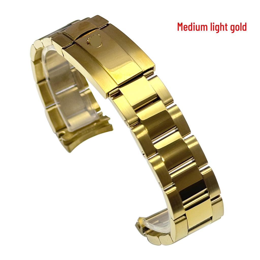 Нержавеющая сталь, ремешок для часов с изогнутым концом для Rolex Submariner, Datejust, Oyster Perpetual, Daytona - Подходит для 20 мм и 21 мм