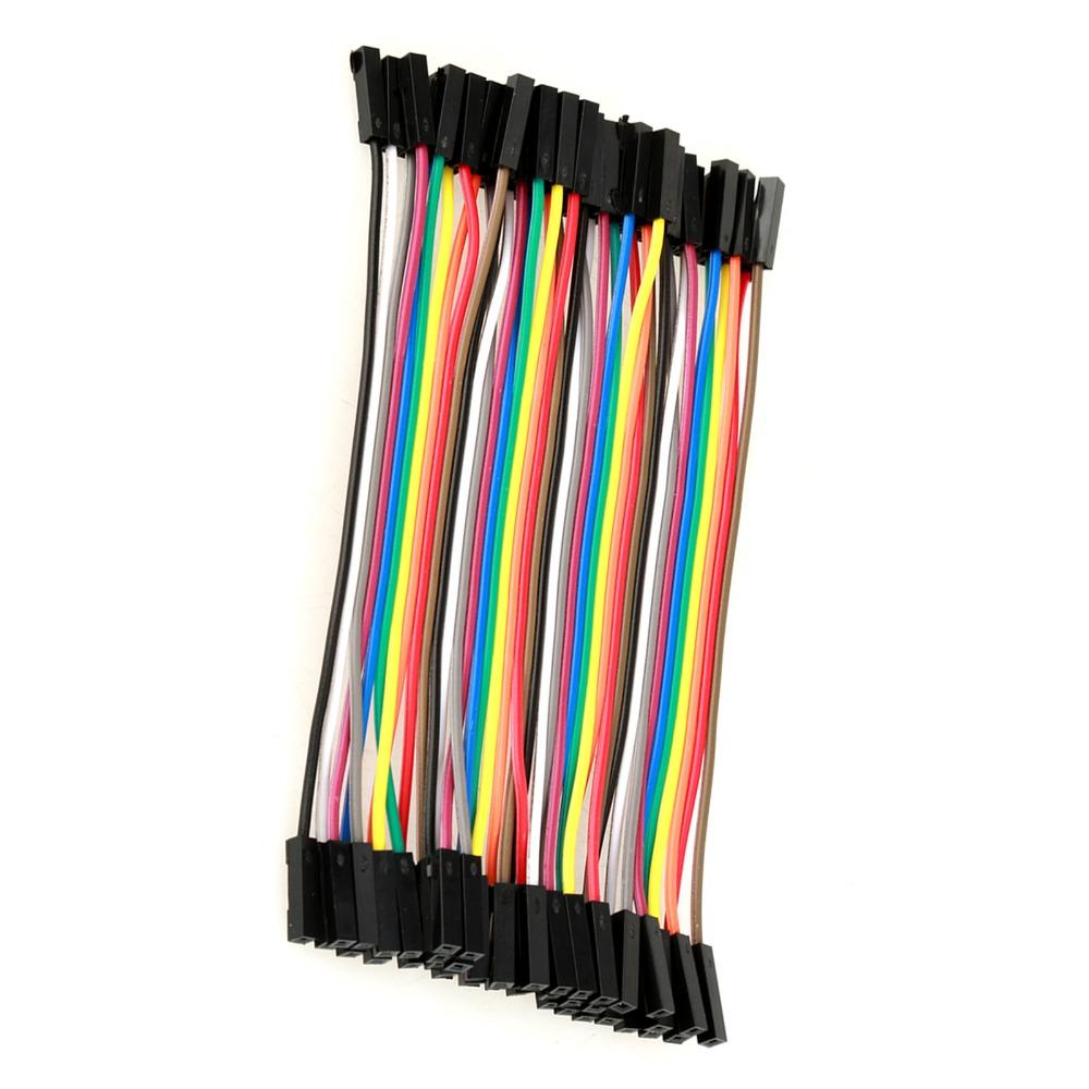 5 PCS 40 Pin Female to Female Dupont Wire Colorful Breadboard Jumper Wires  for Raspberry PI