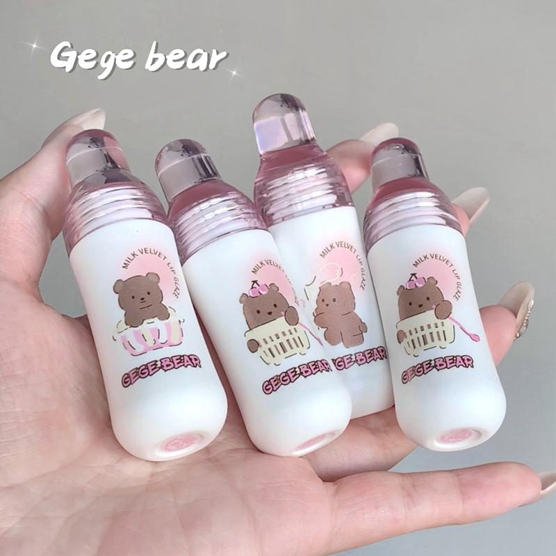 GEGE BEAR Velvet Matte Lip Glaze Помада-блеск для губ с дизайном медведя