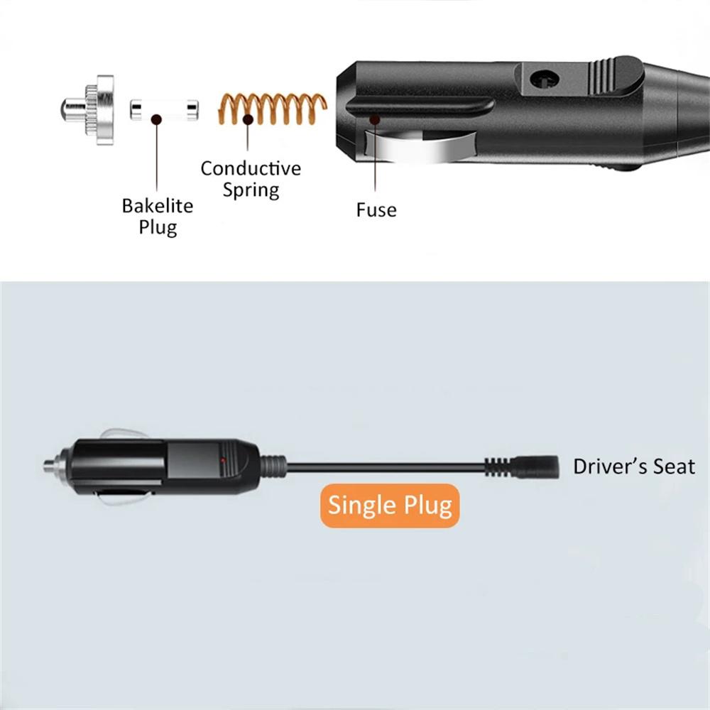 12V-24V Heated Car Seat Cover Fast Heating Pad Winter Warm Flannel Cushion Black