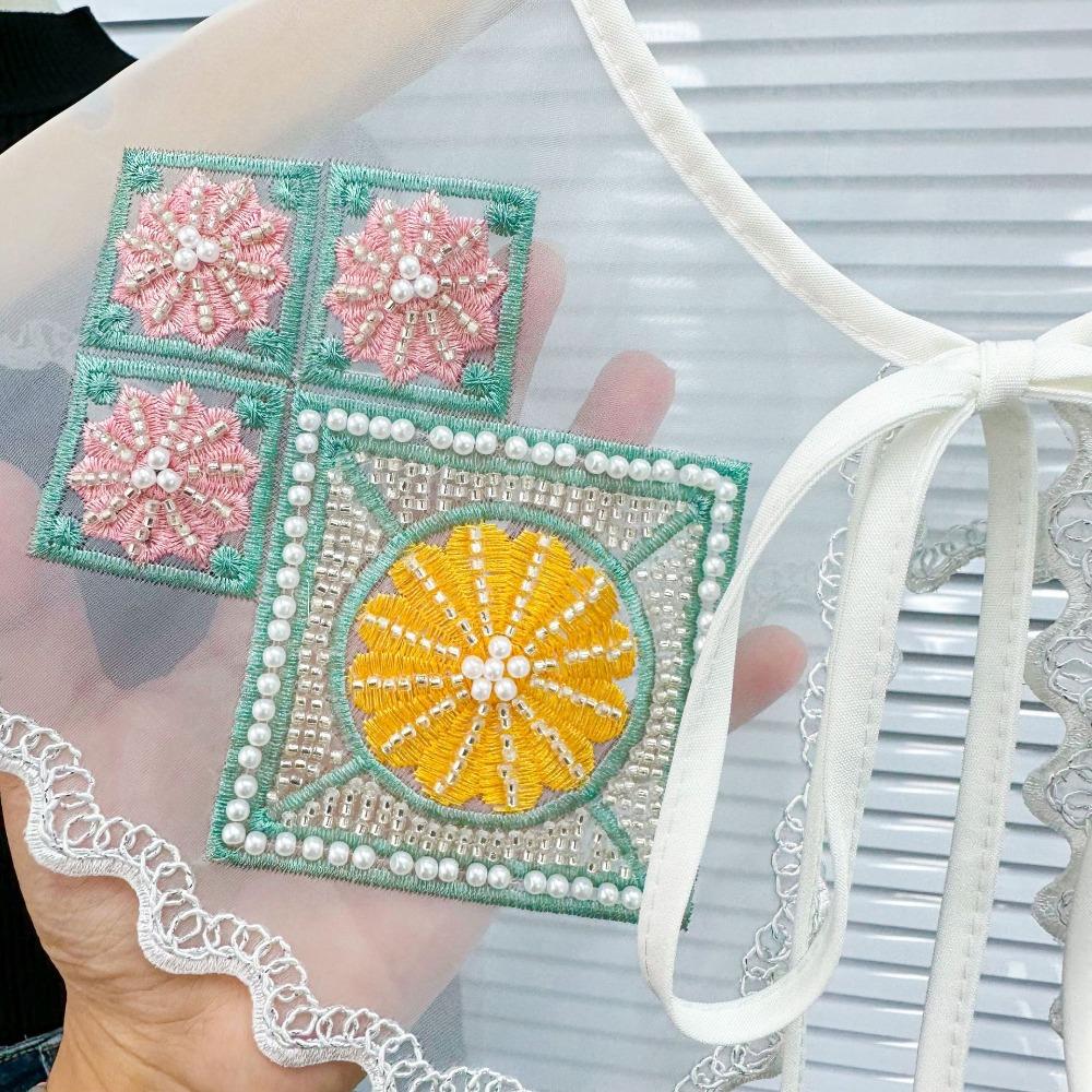 Clothing Accessories Women's Lace Collar Flower Sweet Tied Cloak Fake False Collars Lace Up Shawl