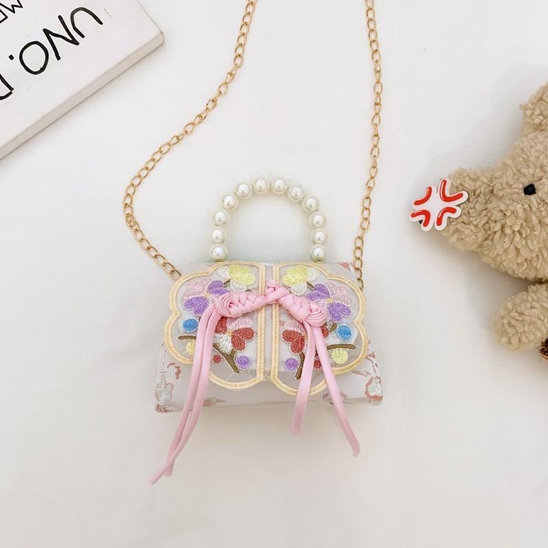 Breathable Stylish Pu Material Shoulder Bag For Kids With Geometric Pattern Design