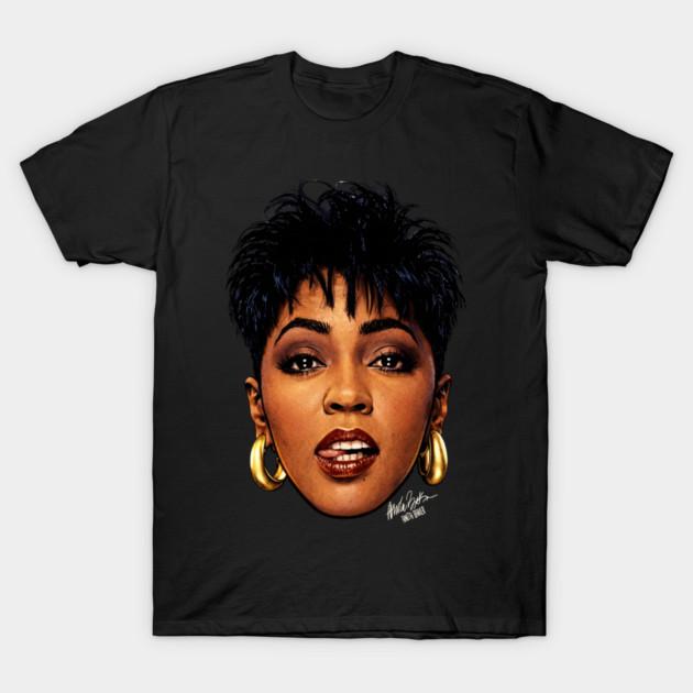 Asian Size Cotton Unisex Tshirt Print T-shirt Anita Baker Vintage Pop Art 90S T-shirt No-Cut Print Regular Fit