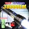 NEW High Strong Power Led Flashlights 5000mAh Torch COB Lamp Rechargeable Flashlight Camping Fishing Emergency Lantern