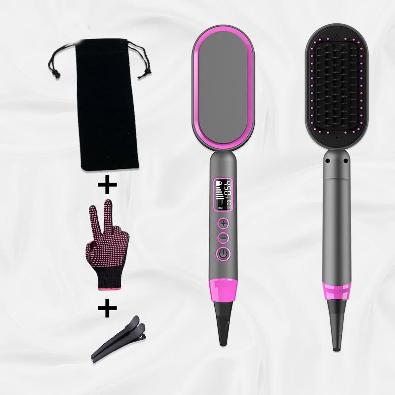 Straight Hair Comb Liquid Crystal Display Does Not Hurt Hair Straight Hair Curly Hair Dual-Purpose Splint Electric Curly Hair Comb