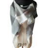 Autumn and Winter Faux Cashmere Black and White Double-sided Large Plaid Square Scarf Scarf Ladies Shawl