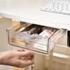 Under-Desk Drawer Storage Box with Hidden Pen Holder for Office Supplies and Stationery