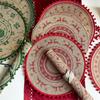 Cotton Linen Woven Placemat Heat Insulation Tableware Mats Vintage Retro Decorative Mat  Home
