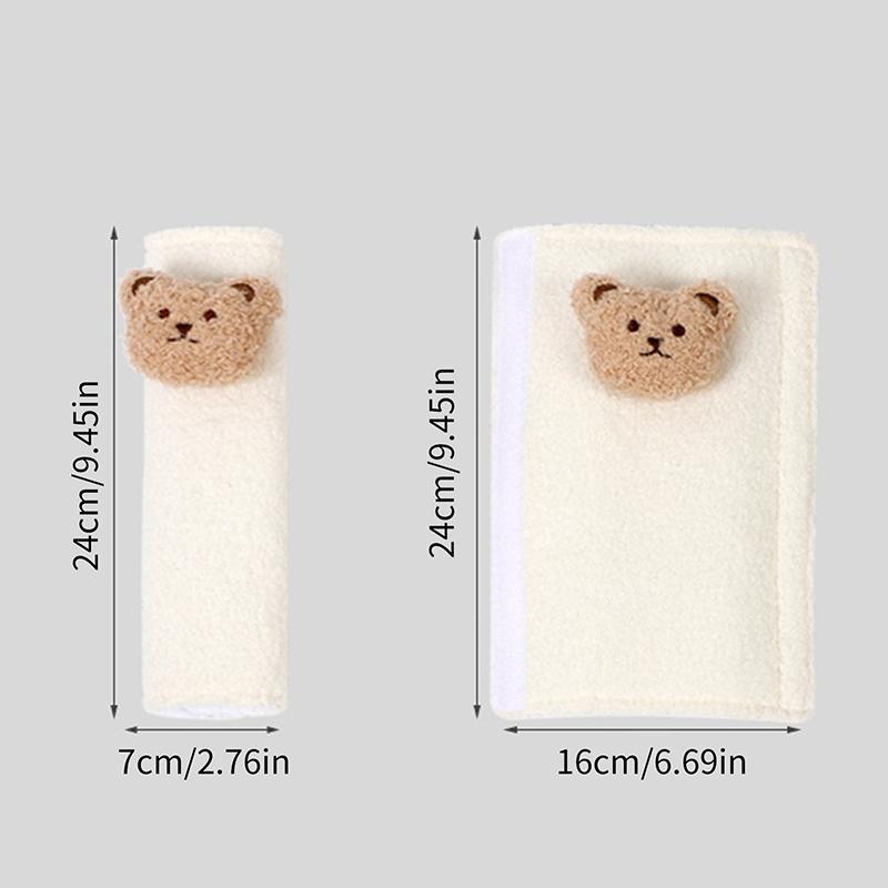 1PC Car Styling Seat Belt Cover Cartoon Bear Safety Belt Protector Comfort Plush Shoulder Strap Harness Cushion Pad For Child