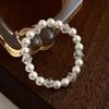 Banyan Tree Pearl Crystal Elastic Ring – Niche Design Stackable Fashion Ring for Women