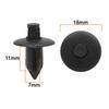 uxcell Rivets 0.3 inch (7 mm) Black Plastic Rivet Push Type Fender Retainer Clip for Car 100pcs