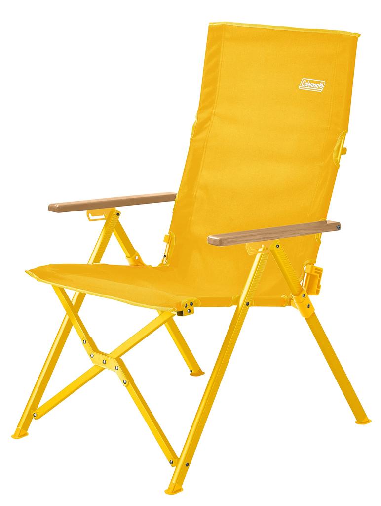 COLEMAN Ray Chair Yellow (Amazon Exclusive Color) 3-Stage Reclining Folding High Back 2195980