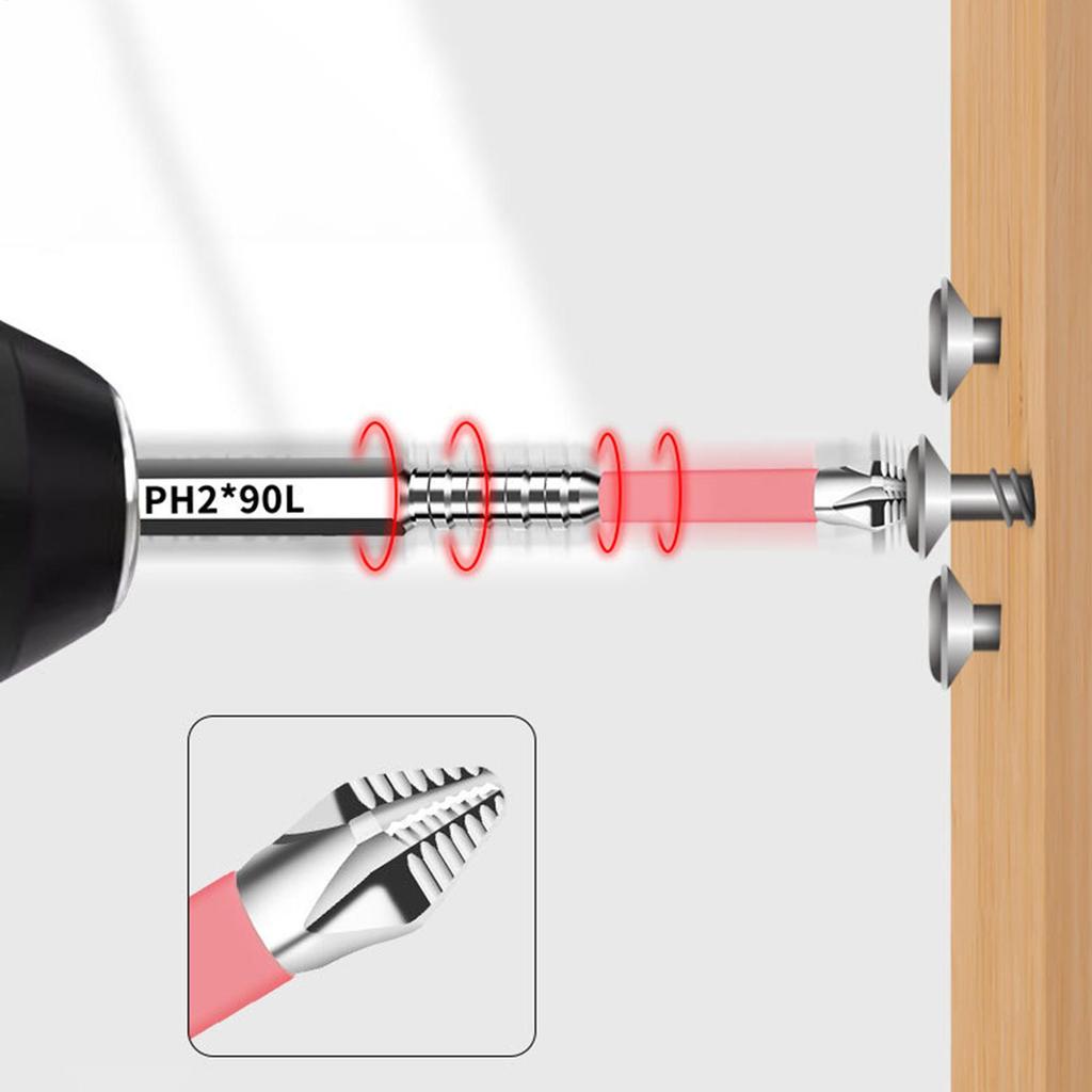 6Pcs Hexagonal Screwdriver Drill Bit Set Strong Magnetic Cross Screwdriver Bits High Hardness Impact Driver Bit Sets