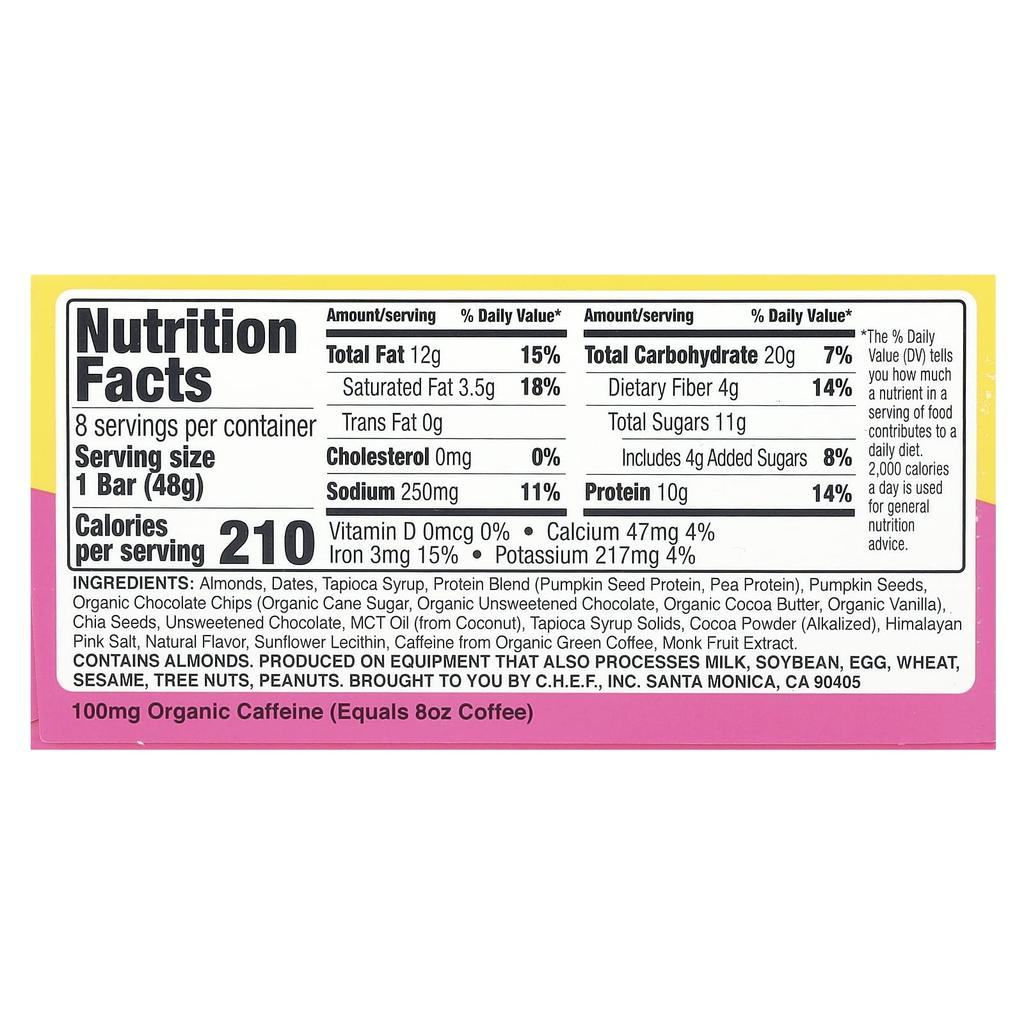 Quantum Energy Square Dark Chocolate Pink Himalayan Salt, 8 Packs, 1.69 Oz (48 G) Each